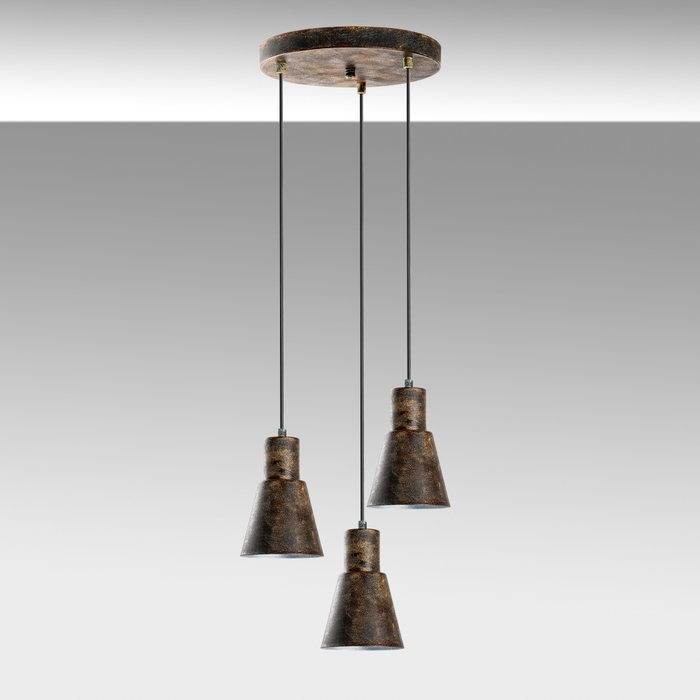Opviq Lámpara de Araña KONIKKEM-6357-3-RETRO Cuerpo Metal Diámetro 40 cm Elegancia y Sofisticación para su Hogar
